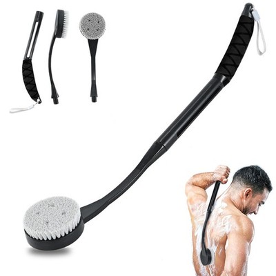 Gobiteli Back Scrubber for Shower,20.5'' Long Handle Shower 20.5''Black, Black