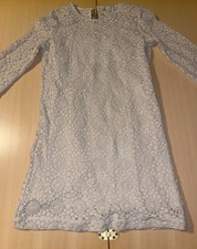 LOFT Women’s Lace Dress Size Small Beige Floral Crochet 3/4 Sleeve Lined