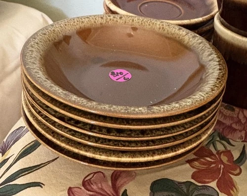 Vintage Brown Drip Salad or Dessert Bowls-6