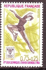 FRANCE TIMBRE N° Y&T 1546 " X jeux olympiques hiver Grenoble 1968 " NEUF**