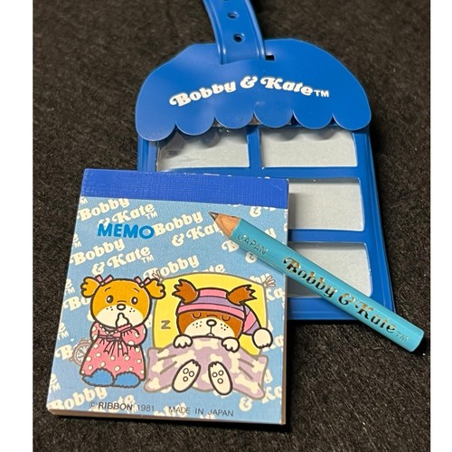 BOBBY & KATE RIBBON VINTAGE SCHOOL SET 1981 LUGGAGE LABEL NUEVO. - Foto 4 di 9