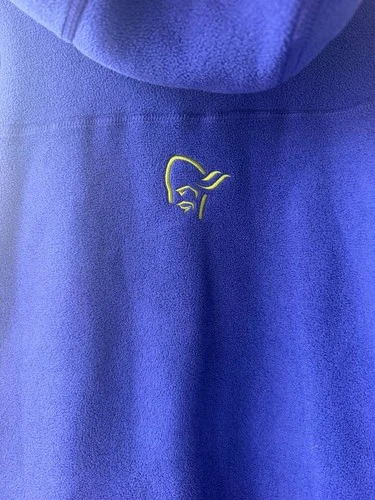 Norrona Narvik Warm3 Fleece Jacket Mens M Blue Berry Polartec Full Zip Hooded image 10