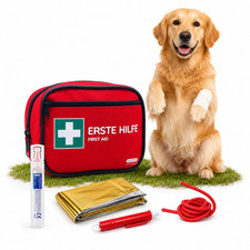 FLEXEO Erste-Hilfe-Set für Hunde und Katzen 24 Teile Hundeapotheke Notfalltasche