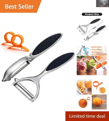 High-Quality Y & I Shape Vegetable Peeler with 2 Citrus Peelers - Easy Handling