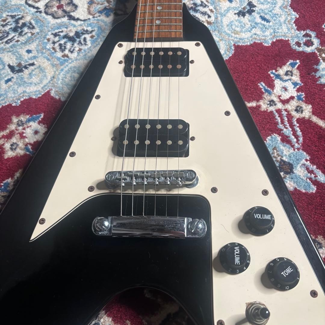 Rare Photogenic Flying V Shaped Guitar Black | eBay