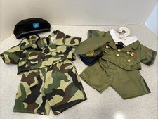 Build A Bear USA Military Army Officer  Camo Fatigues Uniform  Costumes Lot