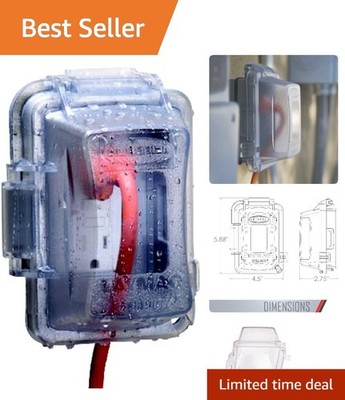 Clear Extra Duty Weatherproof Outlet Cover with Lockable Tab - 16 Configurations