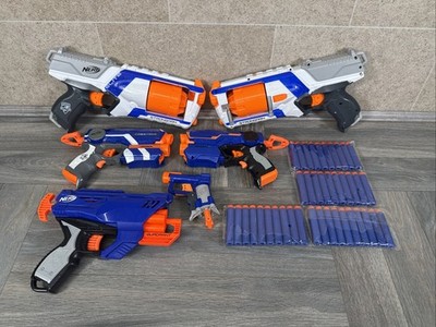 Nerf Gun Konvolut Lot Strongarm, Firestrike, Quardrant, Jolt + 40 Darts getestet