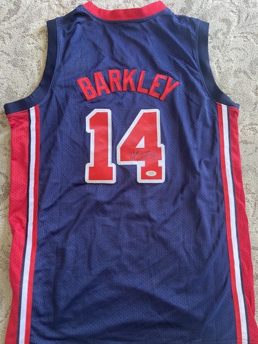 Charles Barkley Signed Autograph Auto Team USA 92 Dream Team Navy Jersey PSA/DNA - Picture 2 of 3