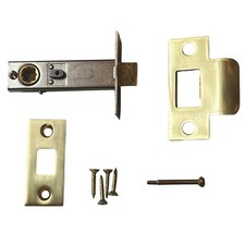 Solid Brass Privacy Door Latch Set with 2 3/8 Inch Backset