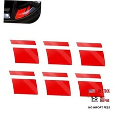 6Pcs Car Wheel Rims Decal Stripes, Car Reflective Stickers for 18-21 Inch Red