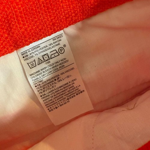 Banana Republic Tweed Shorts Women Size 18 Orange Sailor Nautical Minimalist NEW - Picture 3 of 11