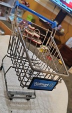Mini Walmart Grocery Shopping Cart Market Metal Wire 18" Doll F