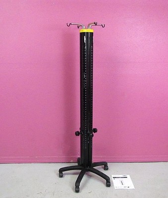 Allen 0-LPA Easy Surgical Irrigation IV Tower Pole Stand 4 Bag Column w/ Hooks
