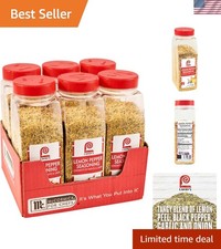 Lemon Pepper Seasoning, 20.5 oz Pack of 6 - Six 20.5 Ounce Container of Lemon...