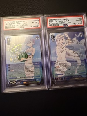 ENGLISH Weiss Schwarz Re:Zero Tropical Life Emilia & Rem PSA 8