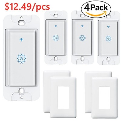Nexete Smart WiFi Light Switch Remote Alexa Google  Voice Control Smart Life App