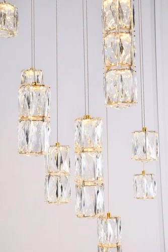 Elegant Lighting 3500D24 Polaris 12 Light 24"W LED Crystal Multi - Chrome - Picture 2 of 12