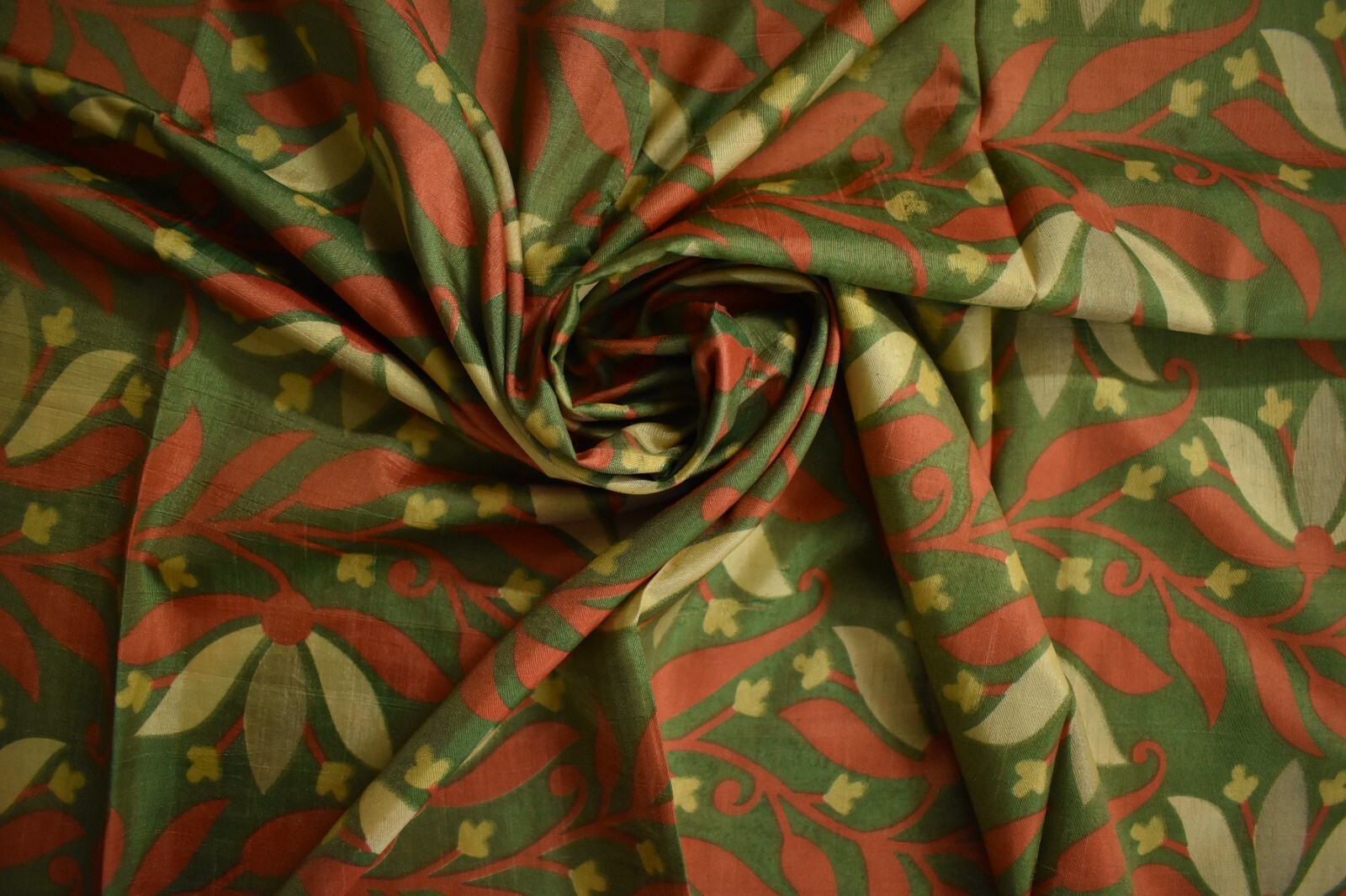 FNC Vintage Green Saree Sambalpuri Woven Floral Print Blend Silk Sari Fabric 5YD