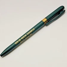 VTG Bic Solid Rock Church Monroe Ohio Advertising Twist Pen Touchdown Jesus