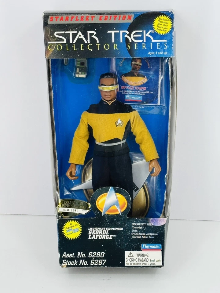 Serie de coleccionistas de Star Trek Teniente comandante Geordi LaForge Playmates 1995 Foto 2 de 4