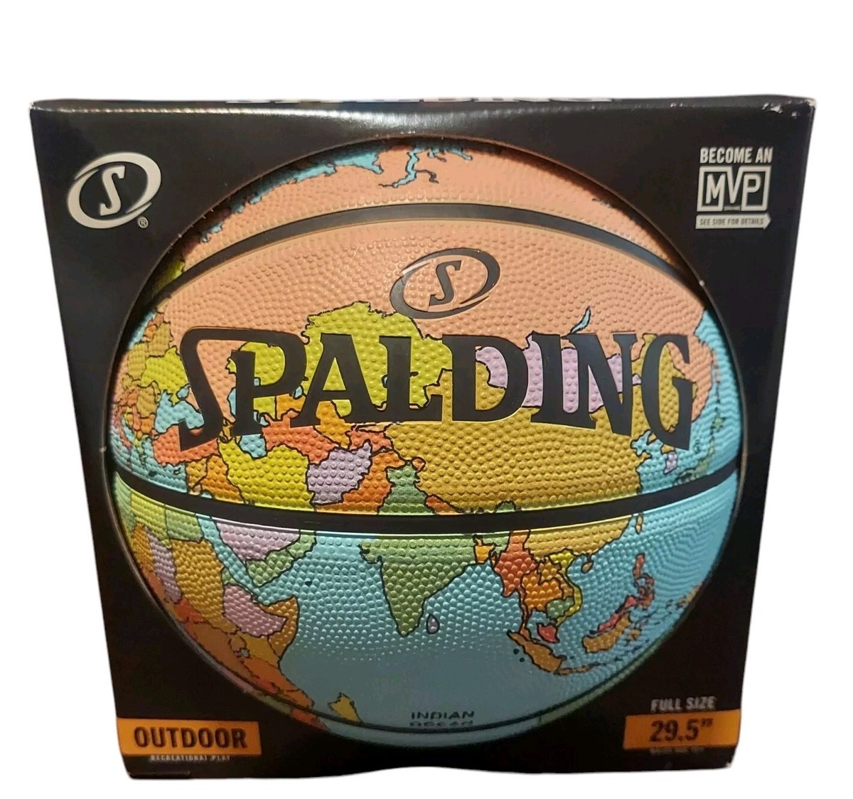 Spalding Smiley Globe Basketball 29.5” Full Size New In Original  