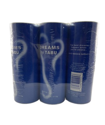 DANA DREAM BY TABU SATIN TALC 4 OZ LOT OF 3