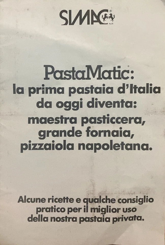 Raccolta Manuali e Ricettari Pastamatic 700, 1000, 1400 via Email NO Spedizione - Immagine 3 di 4
