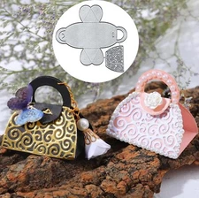 Lace Handbag Metal Die Cuts, Lace Handbag Metal Cutting Dies Cut Stencils Car...