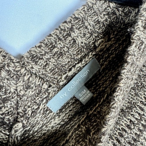 NY Collection Southwestern Poncho Fringe Boho Aztec Fall Autumn Pumpkin Pick S/M - Picture 4 of 7