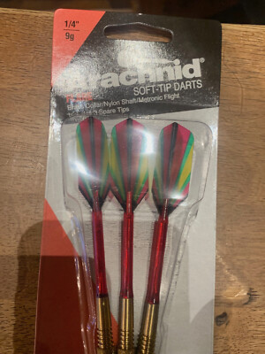 ARACHNID SOFT TIP DARTS  - 1/4'' - 9g, with Brass Collar, includes extra tips