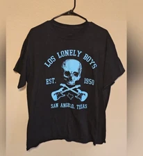 Los Lonely Boys Country Band Short Sleeve Black All Size T-Shirt OM241