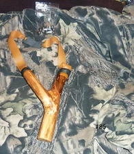 Handmade wooden slingshot catapault, Buckthorn, Signed with 3M glasses and ammo!