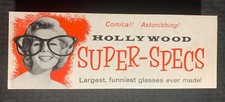 1960 HOLLYWOOD SUPER-SPECS Largest Funniest Glasses Ever Made MIB C-7.5
