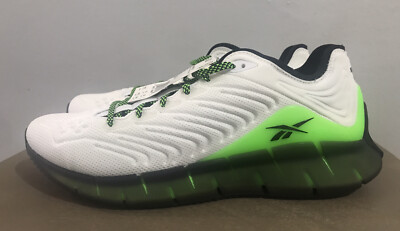 Reebok Zig Kinetica Running Shoes White/Solar Green FZ3101- Men s size 12