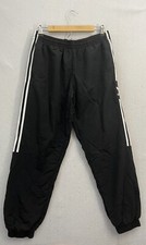 Adidas Pants Womens Large Black Sweatpants Warmup Adult Active Windbreaker