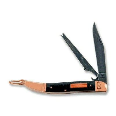 Texas Toothpick pocket knife Fishing Copper Bolster Black bone Handle free ship