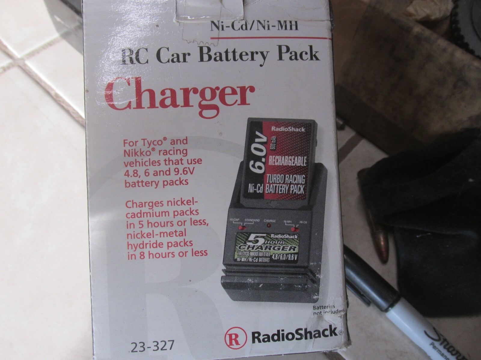 RadioShack 23-327 Ni-CD/Ni-MH RC Car Battery Pack Charger 4.8 6V 9.6V Tyco Nikko