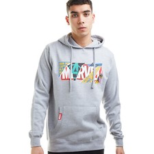 Image of Official Marvel Mens Scrapbook Logo Pullover Hood Grey S - XXL