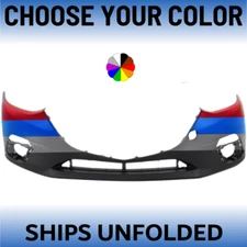 NEW Choose Your Color Painted Front Bumper Cover For 2014-2016 Mazda 3