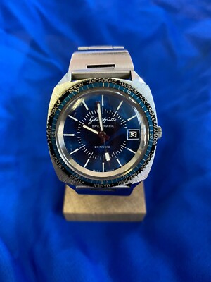 GUB Glashütte Spezimatic 26 Jewels World Time GMT Blue Dial #40