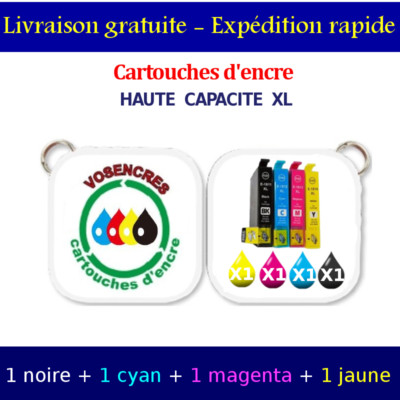 Lot De 8 Cartouches D'encre Compatibles Epson XP212 XP215 XP312 XP315 XP412 XP415 - Neuf