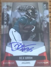 2010 Certified Rookie Autograph Mirror Red Deji Karim #199 #’d 234/250