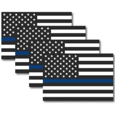 Magnet Me Up Thin Blue Line American Flag 4x6 Decal -Heavy Duty for Car Truck SU
