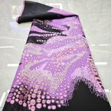 YQOINFKS Embroidery Jacquard Fabric Swiss Voile Tulle Lace Tissu Bridal Dress 5Y