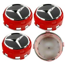 Für Mercedes Benz A B C E Klasse Alloy Red AMG Radnabenkappen Nabe 4x75mm