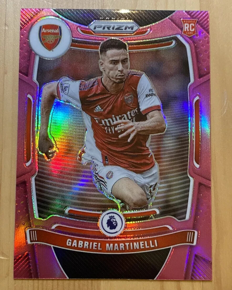 2021-22 Prizm Premier League Gabriel Martinelli Pink Base Rookie #203 Arsenal