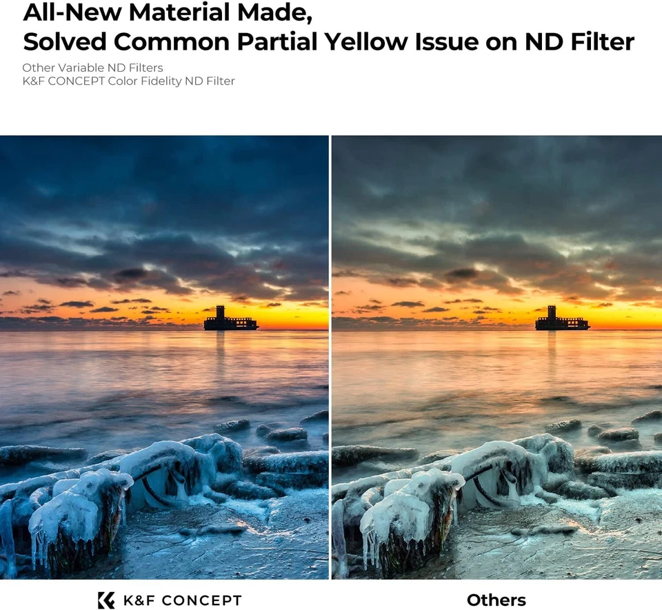 K&F Concept True Color Variable ND2-32 ND Lens Filter Adjustable 6267/72/77/82mm - Image 3 of 4