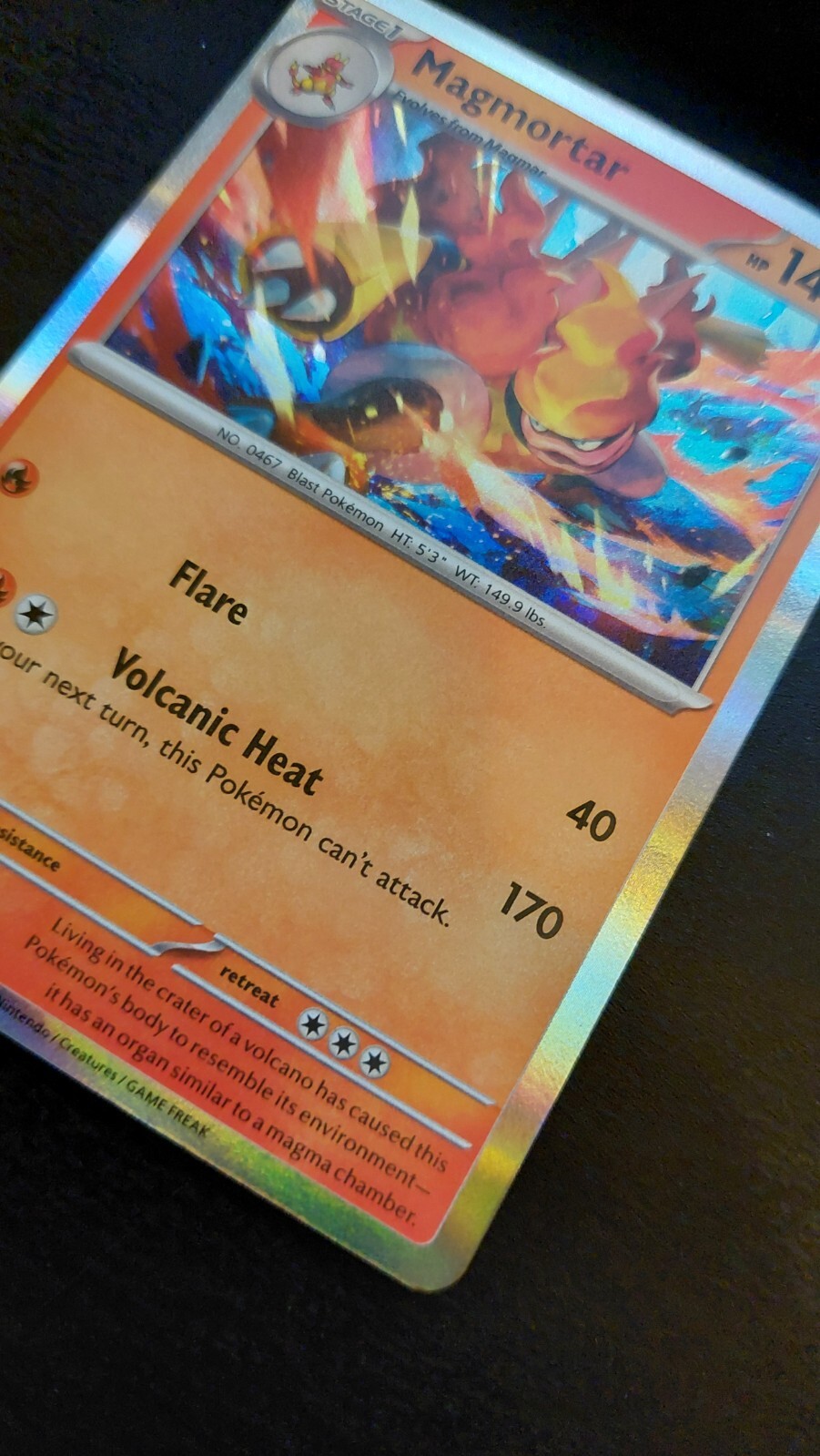 Magmortar 10/91 Holographic Pokemon card