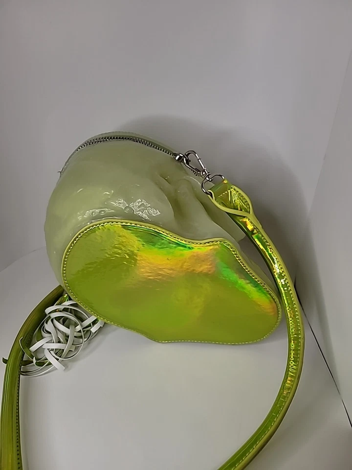 Glow Skull Large Gothic Skeleton Double Zipper Glow in the Dark Purse - Image 3 of 4
